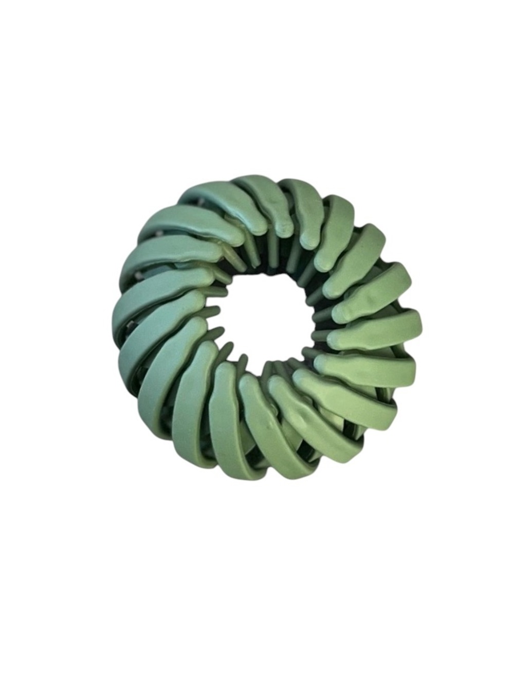 Green Neutral Matte Messy Updo High Ponytail Extra Hold 1" Birds Nest Hair Clip